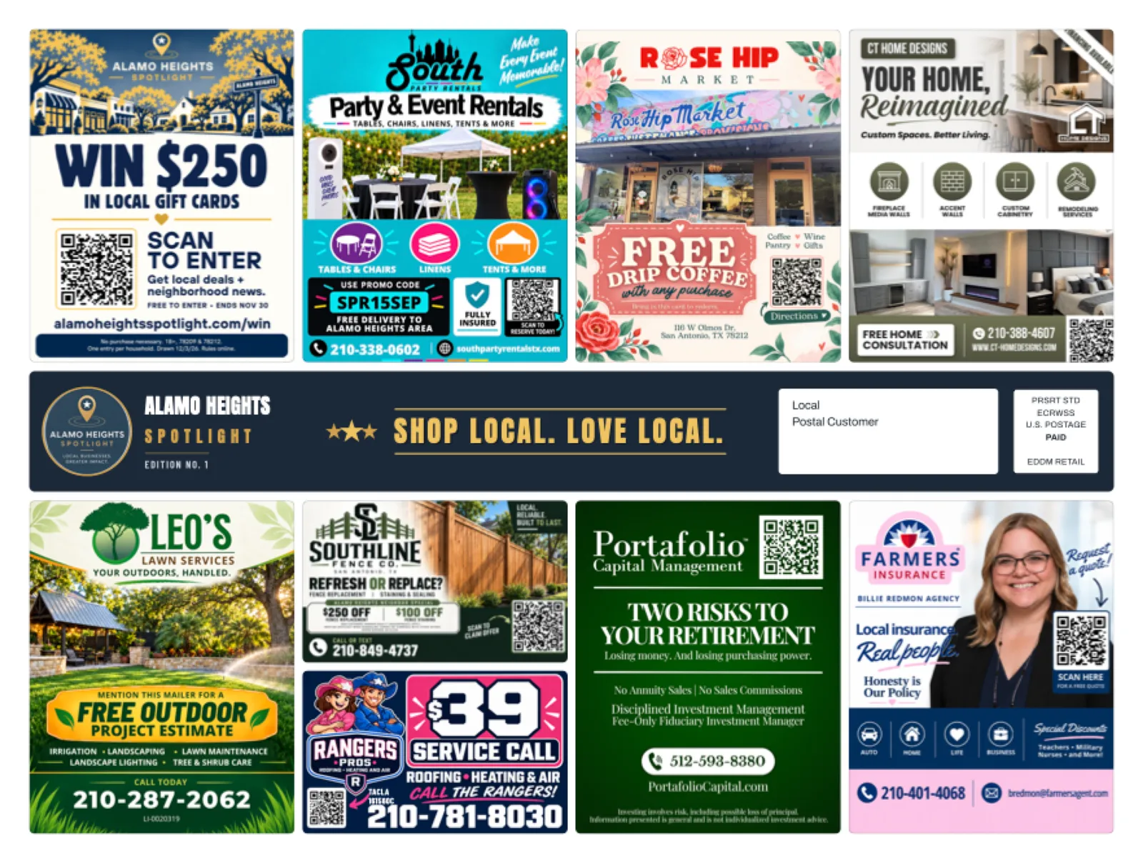 Front of sample Alamo Heights artwork — preview for Trinity Falls Spotlight